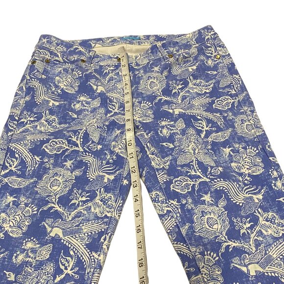 J. McLaughlin Lexi Blue White Mini Buenavista Jean Size 8 - Picture 9 of 10